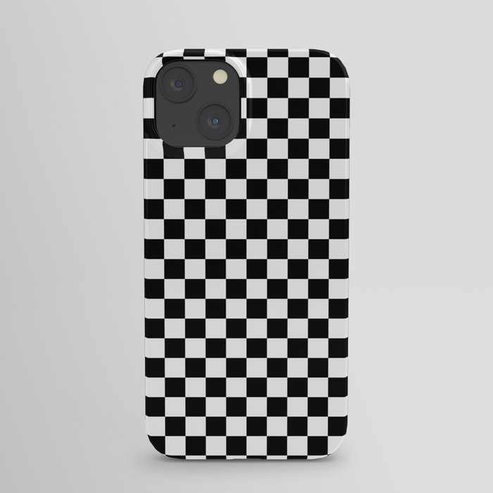 White and Black Checkerboard iPhone Case