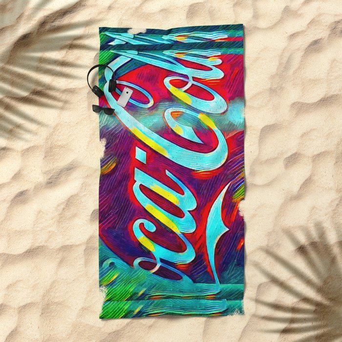 Coke Coca Cola Beach Towel by Daniel Janda Society6
