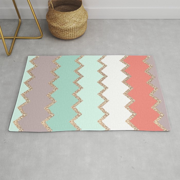 Avalon Coral Mint Rug By Monikastrigel Society6