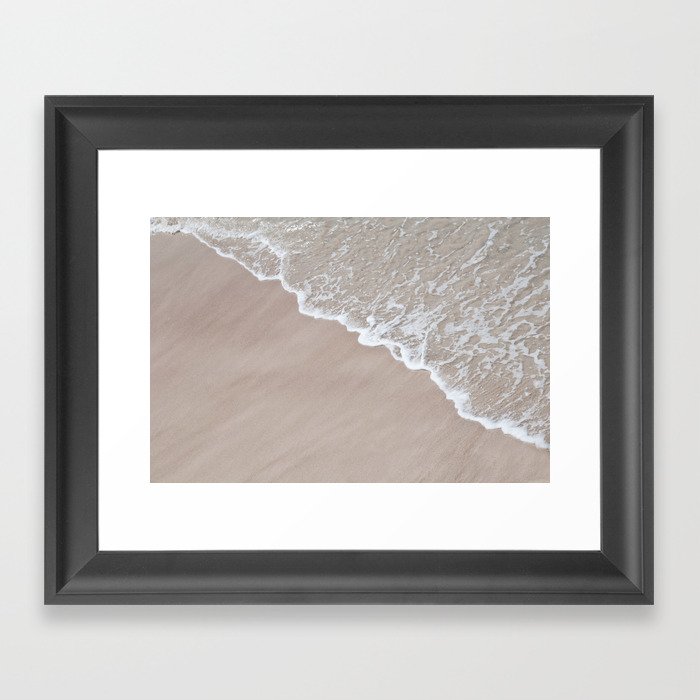 Neutral Sea Foam Beach Dream #1 #ocean #wall #decor #art #society6 Framed Art Print