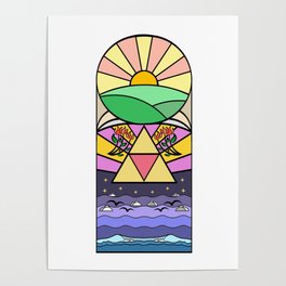 Stained Glass Easter Poster