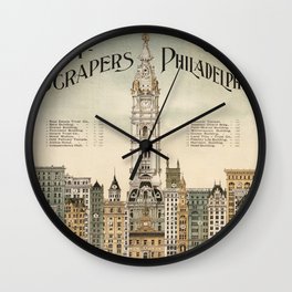 Vintage poster - Philadelphia Wall Clock | Northeastern, Hip, Classic, Vintage, Painting, Scenic, Tourism, Travel, Retro, Pennsylvania 