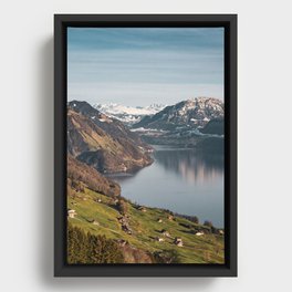 Swiss Alps Framed Canvas