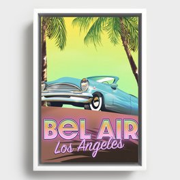 Bel Air Los Angeles Travel poster. Framed Canvas