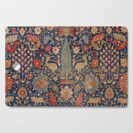 17th Century Persian Rug Print with Animals Cutting Board