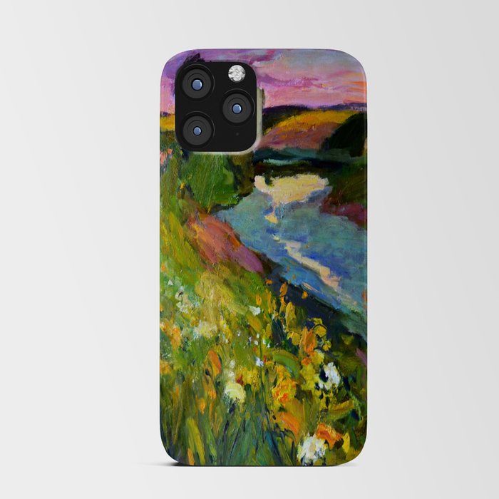 Evening on the river iPhone Card Case