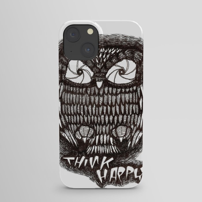 'Think Happy Owl' iPhone Case