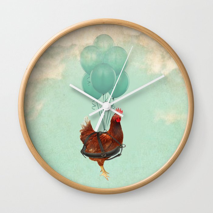 Chickens can't fly 02 Wall Clock