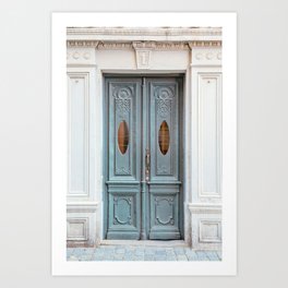 Pretty Portal - Blue Paris Door Art Print