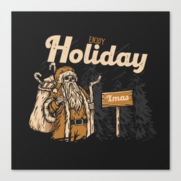 Santa Skull - Merry Christmas Canvas Print