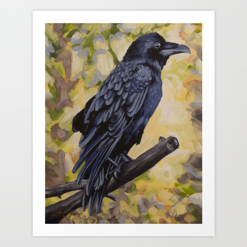 Profile View Black Raven Standing On Stock Photo 1062404891 | Shutterstock
