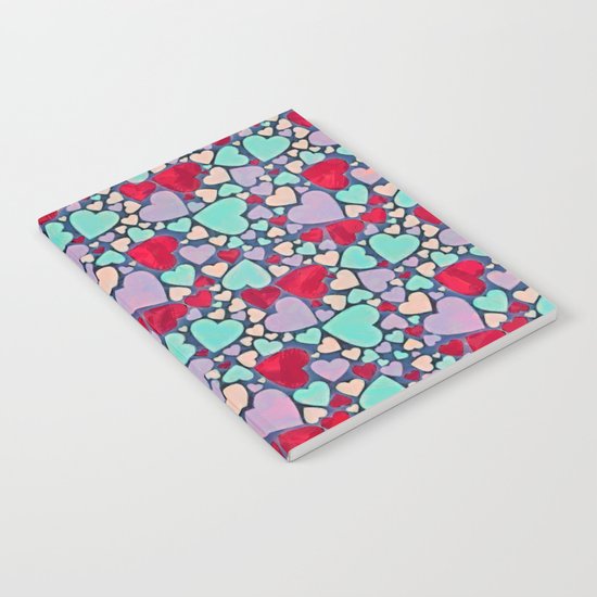 Sweet hearts mosaic pattern Notebook
