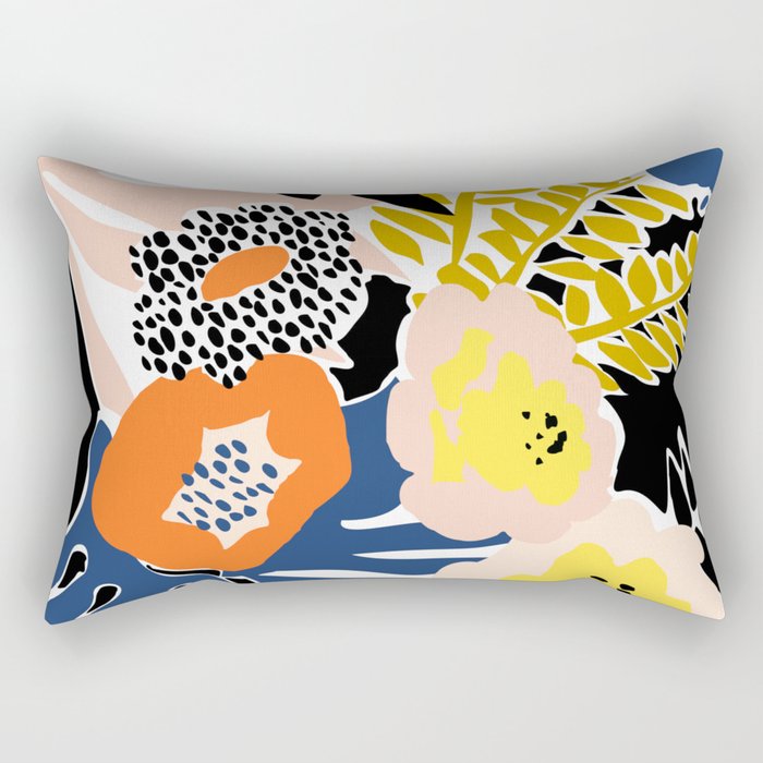 More design for a happy life - with black Rectangular Pillow