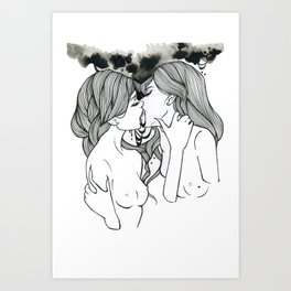Cosmic Kiss Art Print