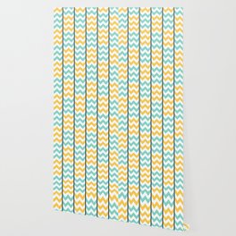 Summer Fresh - Blue & Yellow Wallpaper