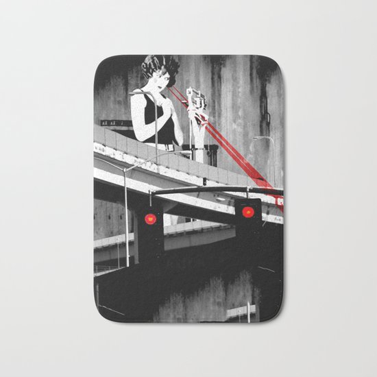 Stop the Freeway Overpass Scales Madness! Bath Mat