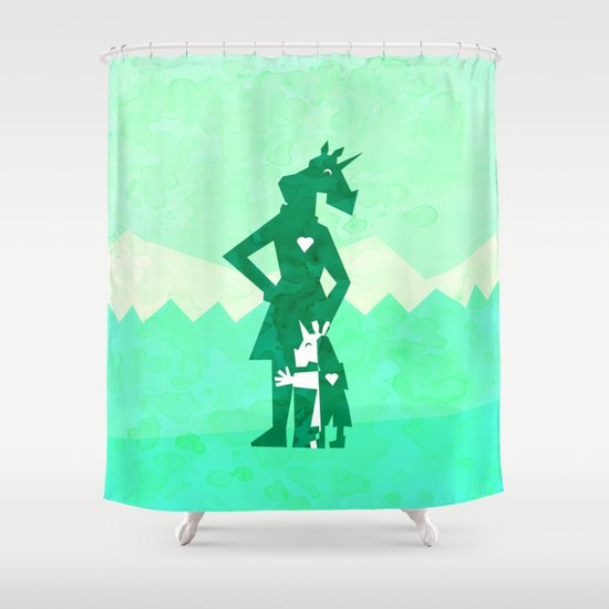 Happy Mother's Day Unicorn Shower Curtain