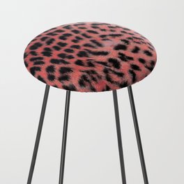 Pink leopard print Counter Stool