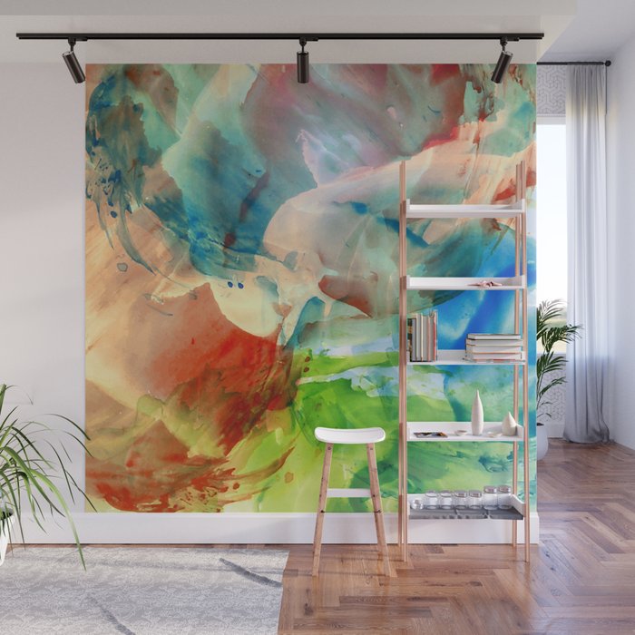 Abstract Colorful Watercolor Background Wall Mural By Igorg Society6