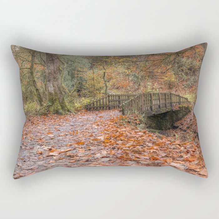 Autumn Colours at Sunnyhurst Wood, Lancashire Rectangular Pillow