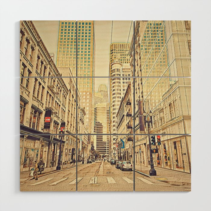 Street of San Francisco  Wood Wall Art