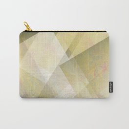 Gold and White - Digital Geometric Texture Carry-All Pouch