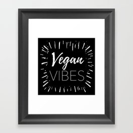 Vegan Vibes Framed Art Print