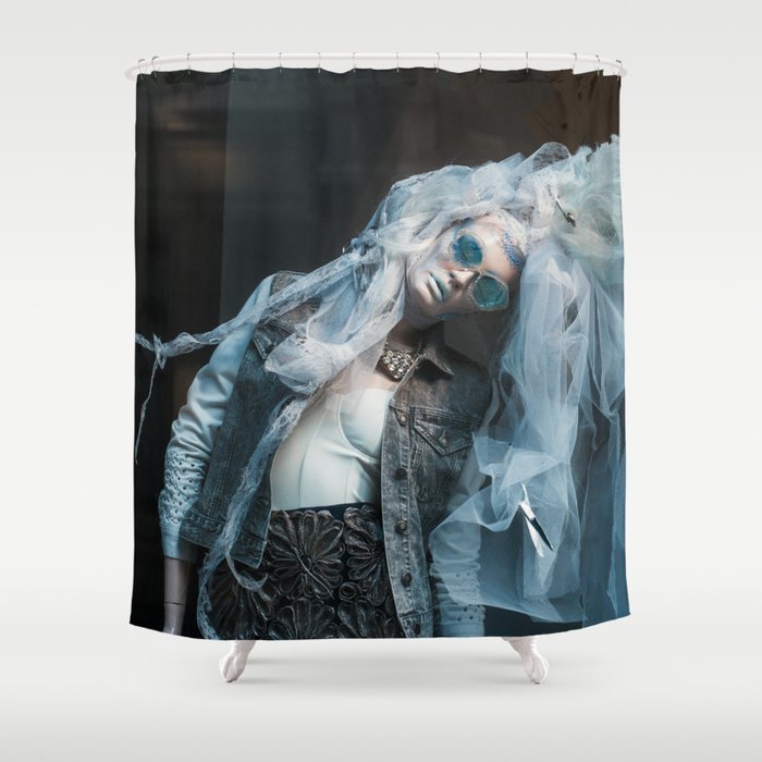 The Blue Lady Shower Curtain