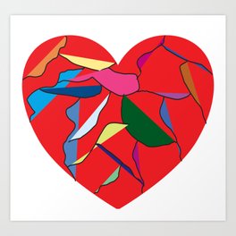 Well-Loved Heart Art Print