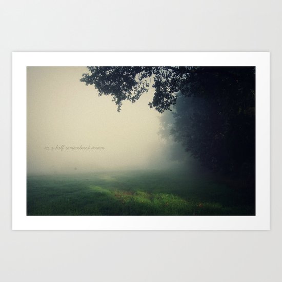 in a half remembered dream Art Print