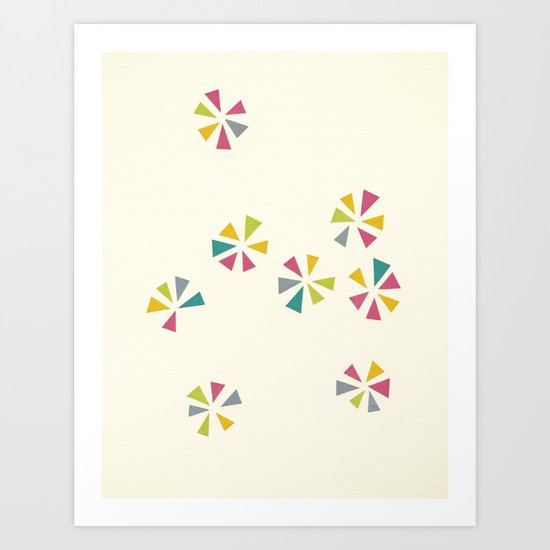 Colour Wheels Art Print