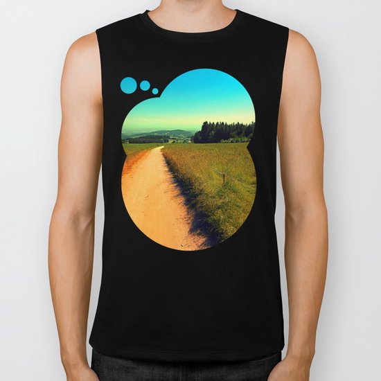 Hiking on a hot afternoon Biker Tank