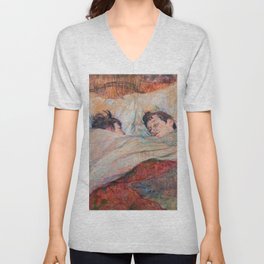 Toulouse-Lautrec - The Bed V Neck T Shirt
