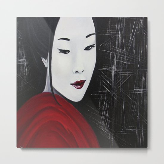 Japanese Beatufil Girl Metal Print