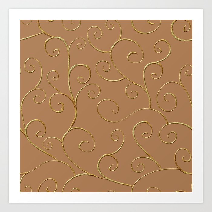 Baroque Style Seamless Pattern Ornament Background. Elegant Luxury Fashion Texture Art Print