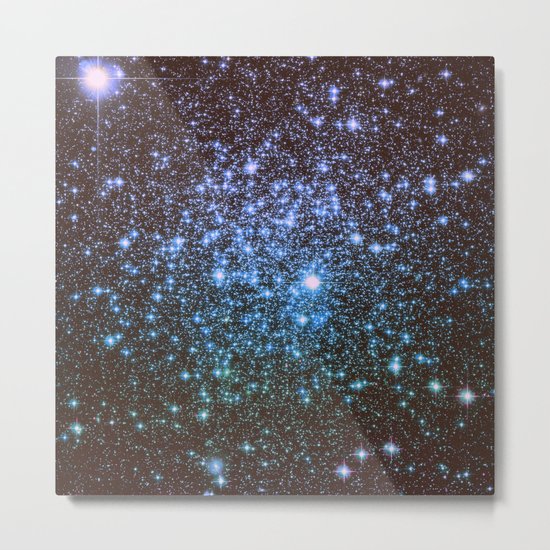 Winter Blues Galaxy Stars Metal Print