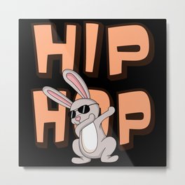 HIP HOP BUNNY Funny Easter Gift Kids Egg Hunt Metal Print | Happyeaster2021, Funnyeaster, Egghunt, Eastergifts, Easterfire, Easternest, Kids, Easteregghunt, Graphicdesign, Hiphopbunny 