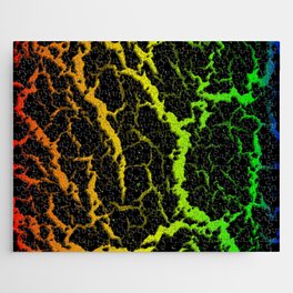 Cracked Space Lava - Rainbow ROYGB Jigsaw Puzzle