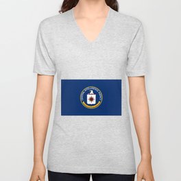CIA Flag V Neck T Shirt