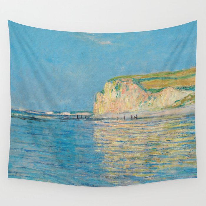 Low Tide at Pourville, Claude Monet Painting Wall Tapestry