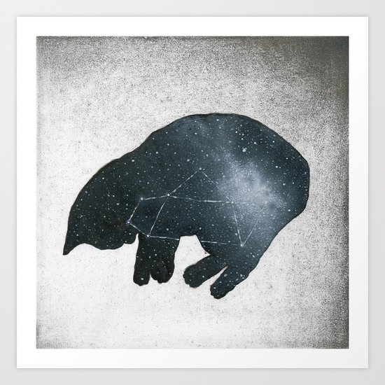 Galaxy Cat Art Print