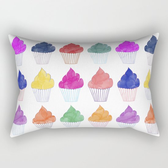 Cupcake Pattern Rectangular Pillow