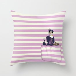 mary in the pocket Throw Pillow