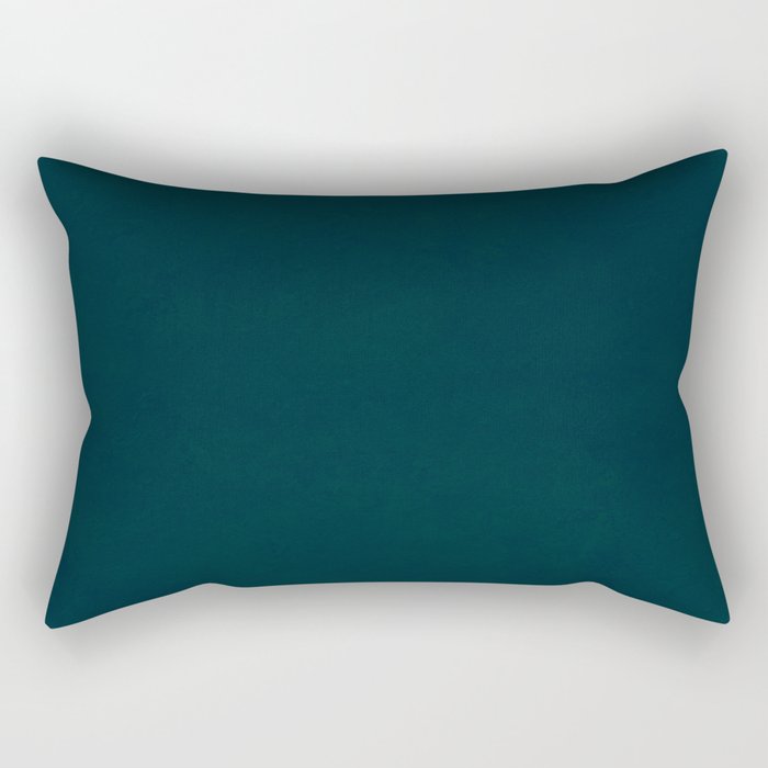 color trend petrol dark blue plain Rectangular Pillow