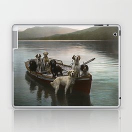 Dogs on a boat II color canine photograph portrait - photographs - photography Laptop Skin