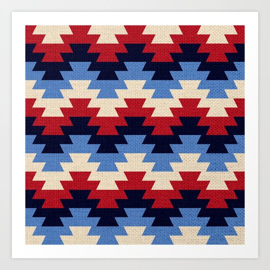 Aztec geometric pattern Art Print