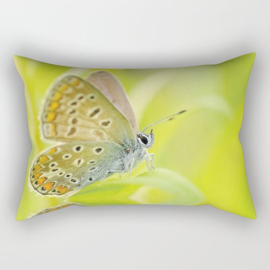 zen style butterfly green outdoor Rectangular Pillow