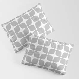 Mid Century Modern Star Pattern Winter Gray Pillow Sham