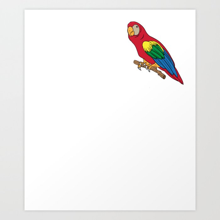 Parrot Bird Quaker African Gray Macaw Cage Art Print