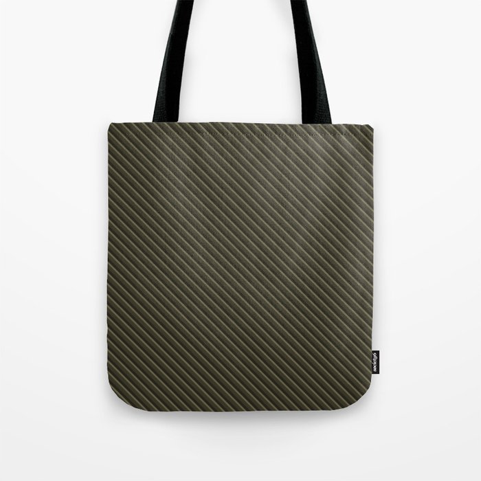 Brown Color Line Design Tote Bag